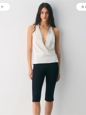 Aritzia martini satin halter top